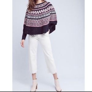 Sleeping on Snow Fair Aisles Poncho Sweater Xs/Sm